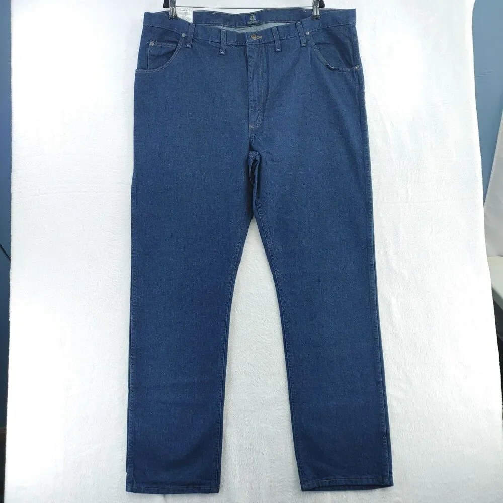 Wrangler Premium Performance Cowboy Cut Jeans Mens 44x34 Blue 47MWZPW NWD